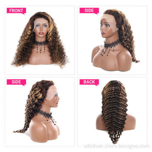 Cheap Human Hair Swiss Lace Front Wigs For Black Women Wholesale Curly Cuticle Aligned Lace Front Wig Vendor